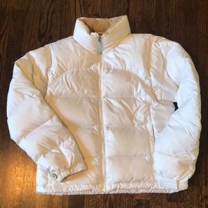 Women’s White North Face Down Coat